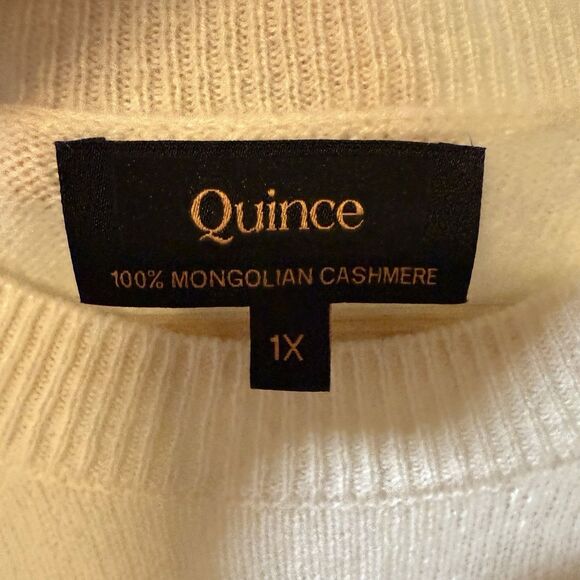 Quince Mongolian Cashmere Crewneck Sweater Size XL Classic Ivory - Picture 6 of 9
